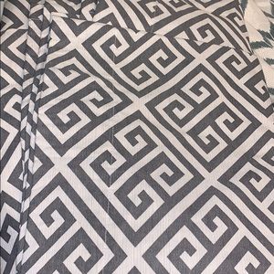 Pair of Threshold Greek key curtains 84”